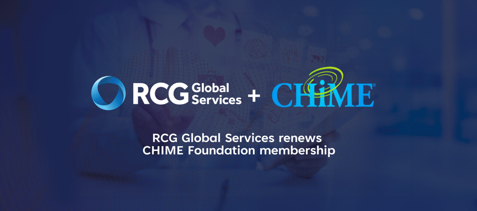 RCG Global Services Renews its CHIME Foundation Membership