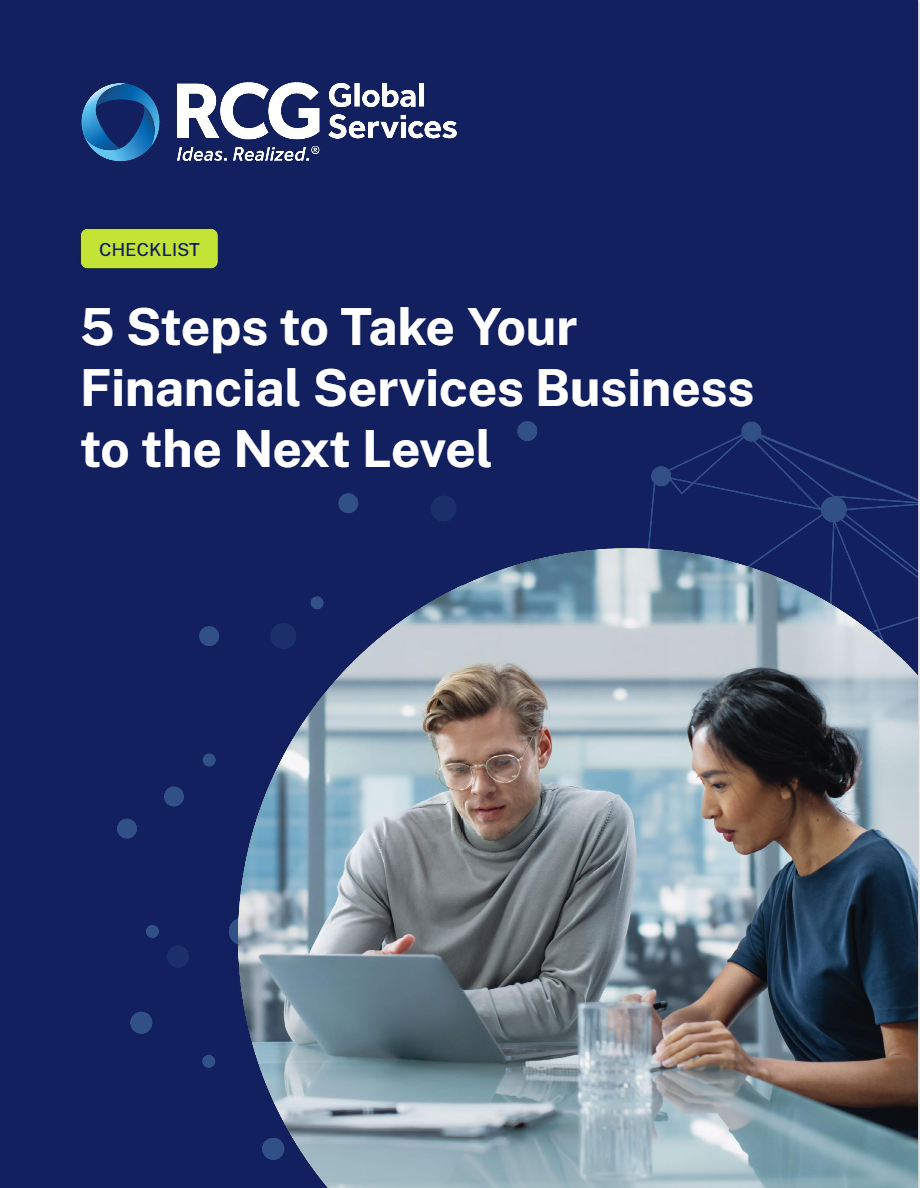 Cover of the 5 Steps to take your financial services to the next level checklist